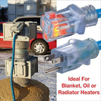 Clear Power 16 Gauge 3Prong Cords (16/3-3 Prong Grounded Plug, Blue, 15 ft)