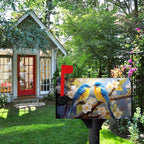 Summer Bird Floral Mailbox Covers Magnetic Spring Bluebirds Flower Mailbox Cover Standard Size 21x18 Inch Mailbox Wraps Outdoor Decoration Post Letter Box Cover for Garden Yard