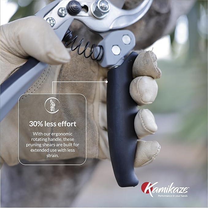 Heavy-Duty Professional Pruning Shears for Gardening, Featuring Ergonomic Rotating Handle to Reduce Hand Fatigue, SK5 High-Carbon Steel Blade, Cuts Branches Up to 0.8 Inch, Garden Clippers Shears