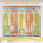 Ulif H50 Extra Large Clothes Rack, Heavy Duty Garment Rack, Freestanding Portable Closet, Clothing Racks for Hanging Clothes, Wardrobe Closet 89.8'' W x 15.8" D x 76.4" H, Max Load 1400 Lbs, White