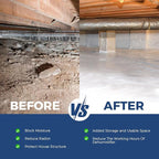 ALORAIR 10 mil Vapor Barrier for Crawl Space – 10' x 50' Heavy-Duty Plastic Sheeting – Black/White Panda Film – Crawlspace Encapsulation, Ground Cover, Drop Cloth – Commercial & Residential Use