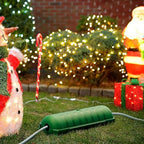 2 Pack of IP44 Outdoor Waterproof Box by Restmo, Weatherproof Extension Cord Cover, Safety Connection Seal for Outdoor Outlet, Electrical Plug, Holiday Decorations, LED Strip Light, Power Tool, Green