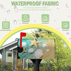 Summer Beach Mailbox Covers Magnetic Coastal Starfish Shells Mailbox Cover Standard Size 21 X 18 Inch Ocean Nautical Post Letter Box Wraps for Outdoor Garden Decoration