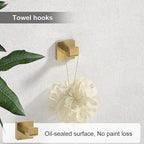 Toilet Paper Holder Collision Avoidance Towel Racks for Bathroom Thickened Material 304 Stainless Steel Towel Rack 10-Piece Towel Bar Brushed Gold Bathroom Hardware Set Will Not Rust