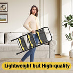 3 Step Ladder, Heavy-Duty 800lb Capacity, Wide Anti-Slip Steps & Secure Handrail Compact, Folding Step Stool Portable Design for Home, Kitchen, Office, Pantry, Closet Use, Black