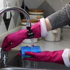 PLAYTEX Living Reuseable Rubber Cleaning Gloves (Medium, 8 Pairs), Premium Protection Reusable Household Gloves