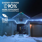 HLO Lighting Set of 500 Cool White C9 Faceted LED Christmas Light Bulbs for Indoor & Outdoor Use | Durable Replacement Bulbs