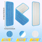 16.5 inch Reusable Mop Pads Microfiber Spray Mop Replacement Heads for Wet/Dry Mops Compatible with Bona Floor Care System (5 Pack)