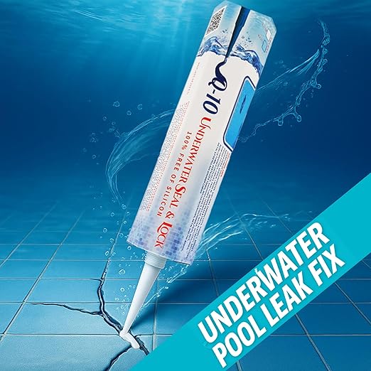 Nano Q10 Underwater Seal & Lock - Leak and Crack Repair Without Emptying The Pool, Reservoir, or Tank. Eco-Friendly Under Water Adhesive, Stays Flexible, Waterproof, and Chlorine Resistant (10.5 Oz)