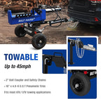 BILT HARD 25-Ton Horizontal/Vertical Towable Gas Log Splitter, Hydraulic Log Splitter with 8 HP 223cc 4-Cycle OHV Engine, 2" Ball Coupler, Safety Chains, Wood Splitter for Firewood Splitting