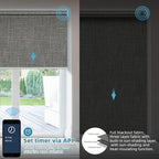 SmartWings Motorized Smart Blinds with Remote, Custom Automatic 100% Blackout Roller Shade Compatible with Alexa/Homekit/Google, Electric Smart Blinds for Indoor Windows, Vigor Dove