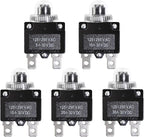 5PCS 5,10,15,20,30Amp Circuit Breakers with Manual Reset 32VDC,AC125-250V with Quick Connect Terminals