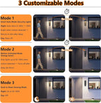 Dusk to Dawn Outdoor Wall Light with Built-in LED, 3 Adjustable Modes, All Aluminum Waterproof IP65 - Exterior Light Fixture for Porch, Garage, Front Door, House, 2 Pack