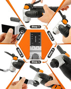 60Pcs Oscillating Tool Blades, Universal Metal Wood Plastic Multitool Blades Quick Release Saw Blades Compatible with Fein Multimaster, Milwaukee, Makita, Bosch, Dewalt, Ryobi, Craftsman