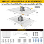 2Pack 2x3ft Adjustable Metal Garage Wall Shelving Heavy Duty Garage Storage Shelf Wall Mounted White