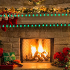 25 Pack C9 Christmas Replacement Bulbs, Green Christmas Bulbs Vintage Ceramic Incandescent Light for Indoor Outdoor Patio Xmas Party String Lights, 7W Night Light, C9/E17 Intermediate Base