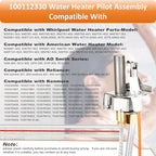 Long Term Heating Function 100112330 Water Heater Pilot Assembly Reliance Gas Thermopile Assembly Compatible with Reliance, State, A.O. Smith, and American Branded Heaters