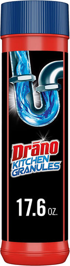Drano Kitchen Granules Drain Clog Remover and Cleaner, 17.6 Ounce