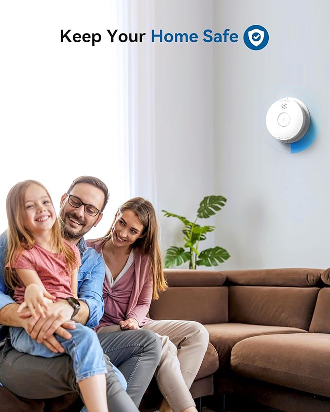 SITERWELL Smoke Detector, Hardwired Interconnected Smoke Detector, Photoelectric Smoke Alarm with 9V Backup Battery, Fire Alarm with Test/Silence Button,UL217-10th Listed, GS562A, 5 Packs