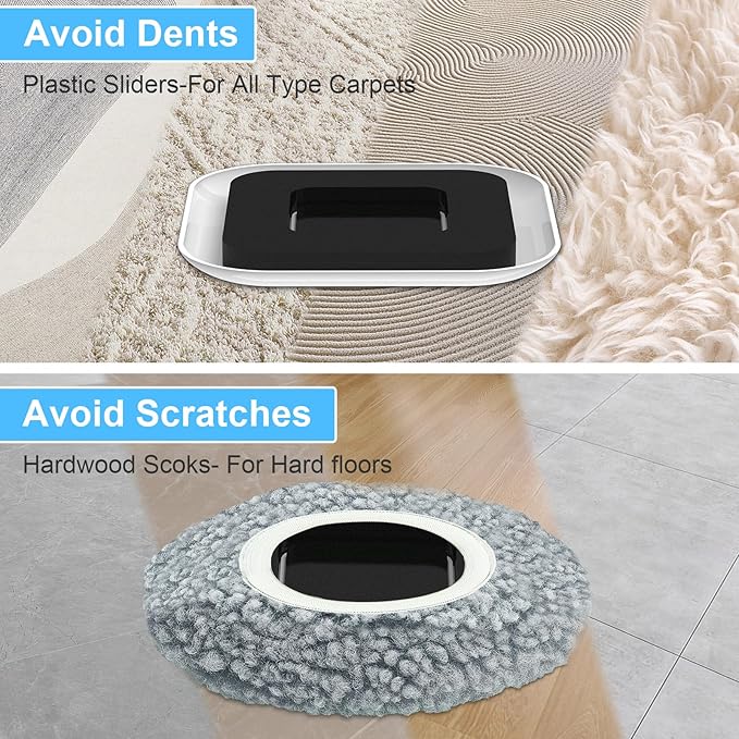 New Upgrade Furniture Sliders, Multi-Surface 3-in-1 Furniture Movers Sliders, Heavy Moving Pads with 8PCS 4.3" Carpet Sliders+4PCS Hard Floor Socks+1 Lifter, Protect Floor and Easily Move Furniture