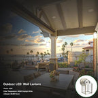 LIT-PaTH Outdoor LED Wall Lantern, Wall Sconce as Porch Lighting Fixture, 5000K Daylight White, 9.5W 800 Lumen, Aluminum Housing Plus Glass, Nickel Finish-2 Pack