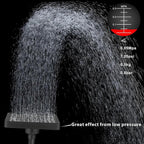 Voolan High Pressure Rain Shower Head - Luxury Modern Look - The Adjustable Replacement For Your Bathroom Showerhead - 6" Square High Flow Pressure Boosting Showers (Matte Black)