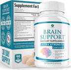 1 Body Brain Supplement Capsules with Lions Mane for Memory and Focus - Nootropics, Alpha GPC, Bacopa Monnieri