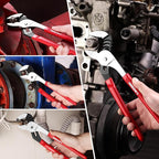 ARROW Groove Joint Pliers, 10" Adjustable Water Pump Pliers with 7 Jaw Positions, Serrated Jaws and Comfort Dip-grip Handle, Ideal for Plumbing Repair and Home Maintenance