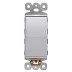 LIDER Minimalist Design Matte Finish Lighted Decorator Switch, Frameless Paddle Light Switch with Locator Light, Grounding Screw, 3-Way or Single Pole, 15A 120V, UL Listed, LS15-3W-SV, Silver