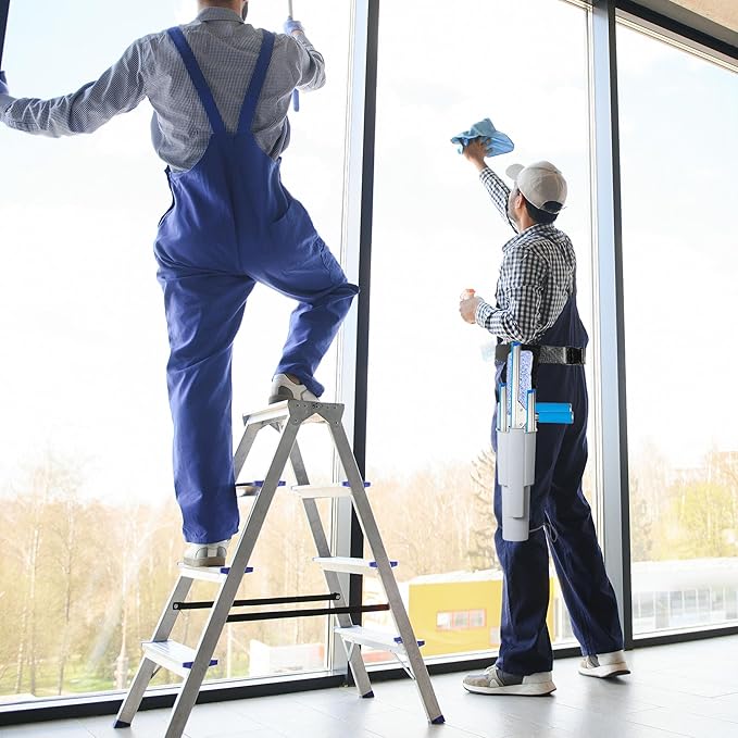 Feekoon Window Cleaning Holster with Belt, Detachable Side Bucket on a Belt, Squeegee Holder Tool Belt, Carry Multiple Tools on Your Waist, Window Cleaning Tools Kit Ideal for Window Cleaners