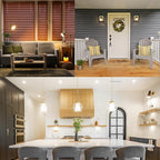 LUXRITE Vintage A19 LED Light Bulbs 60W Equivalent, 3500K Natural White Dimmable, 800 Lumens, Standard LED Edison Bulb 8W, UL Listed, E26 Base (6 Pack)