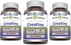 Amazing Formulas Creatine Monohydrate 3000 Mg Per Serving Capsules Supplement | Non-GMO | Gluten Free | Made in USA (3 Pack)