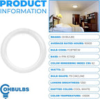 T9 Round Fluorescent Circline Lamp 22 Watts - G10Q 4-Pin Base - Ceiling Light Bulb with 4100K Cool White – 1250 Lumens