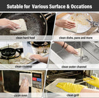 Dish Rags for Washing Dishes 8 Pack Multipurpose Wire Miracle Cleaning Coths Non-Scratch Wire Dishwashing Rag Lint Free Microfiber Cleaning Cloth for Kitchen Windows（Beige