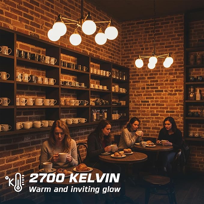 OHLECTRIC 10 Pack - S11 Ceramic White Night Light Bulbs | Dimmable | 7.5W Incandescent Light Bulb with E26 Medium Base | 40 Lumens Brightness | 2700K Warm White Light for Home Illumination.