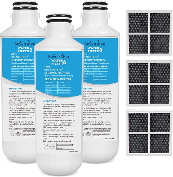 Adq747935 Water Filter for L&G Lt1000p/pc, LfxS26973s, LmxS28626s, LmwS27626s, LfxS28596s, Adq74793501, 3Pack