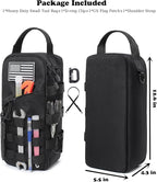 12-Inch Heavy Duty Small Tool Bag with D-Ring Clip,Flag Patch&Shoulder Strap - Small Tactical Molle Zipper Tool Bag,EDC Storage Tool Bags for Men,Multipurpose Utility Work Organizer Bag