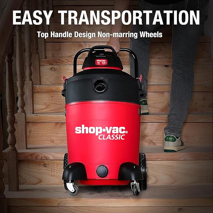 Shop-Vac 14 Gallon 6.5-Peak HP Wet/Dry Vacuum with Filter, Hose and Accessories,5973136