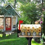 Summer Sunflower Mailbox Covers Magnetic Large Size Yellow Flowers Mailbox Post Cover Oversized Spring Floral Mailbox Wraps Mailbox Decor Waterproof for Garden Yard 21x25.5 Inch