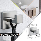 YACVCL 5-Piece Bathroom Hardware Accessories Set 23.6 inch Towel Bar Towel Rack Sets Modern Towel Ring Kit Stainless Steel Wall Mounted (Brushed Nickel)