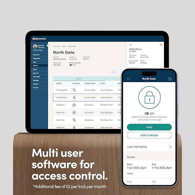 igloohome New Rugged Outdoor Smart Padlock 2E (SP2E) – Manage Access Remotely with Mobile App (iOS/Android) & Dashboard – No WiFi Needed, CEN-3, IK-09 Certified, IP68 Waterproof & 2-yr Warranty