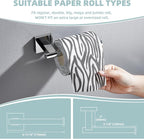 Suyar Bathroom Accessories Set Polished Chrome, SUS 304 Stainless Steel Bathroom Hardware Set 4 Pieces, Include Robe Hook, Toilet Paper Holder, Hand Towel Holder, Towel Bar, Wall Mounted