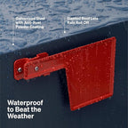 Adoorn Post Mount Mailboxes, 9.5 x 9.5 x 19.5 (HxWxD) Large, Galvanized Steel Modern Mailbox, for Daily Letters, Magazines and Packages, Weatherproof with Front Access Door - Malbec