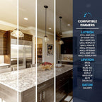 LUXRITE Vintage A19 LED Light Bulbs 60W Equivalent, 3000K Soft White Dimmable, 800 Lumens, Standard LED Edison Bulb 8W, UL Listed, E26 Base (6 Pack)