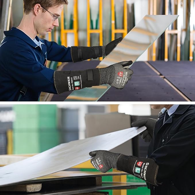 Schwer ANSI A9 Cut & Level 5 Puncture Resistant Arm Sleeves, PM915 High Risk Protection Arm Guards for Biting, Gardening Sleeve Thorn Proof, Tactical Work Sleeves for Law Enforcement Self Defense