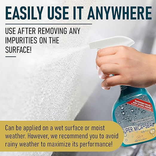 NOON's UP Super Mica-Seal Waterproof Spray | Greatly Penetrating Concrete Sealer Outdoor Waterproof Sealant | Bird Bath Sealant & Outdoor Cement Sealer | Concrete Sealer Spray (16.90 Fl Oz.)