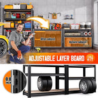 71"H-35"W Garage Shelving-2050LBS 5 Tier Storage Shelves,Adjustable Heavy Duty Metal Shelving Unit and Storage Large Rack,Utility Steel Shelf For Shop Warehouse Industrial Pantry Basement 71"x35"x16"