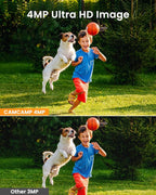 Camcamp Wireless Security Camera System, Solar Powered PTZ 4MP 6 Cam-kit Camera Security System, 500GB HDD NVR,Easy Installation, Color Night Vision, 2 Way Audio, 2.4G & 5G WiFi for Home Outdoor