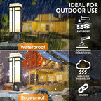 Outdoor Post Light Fixture - Aluminum Lamp Posts Outdoor Lighting, Outdoor Lightpost Lantern with 3-Inch Pier Mount Base Outside Pole Lighting for Porch Garnden (19.3''H, 1 pc)