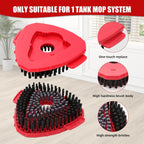 4 Pack Mop Replacement Heads Compatible with Oceda EasyWring 1-Tank System - Includes 1 Mop Scrub Brush Head,1 Mop Base,Microfiber Mop Refills, Easy Cleaning Mop Head Replacement(White)